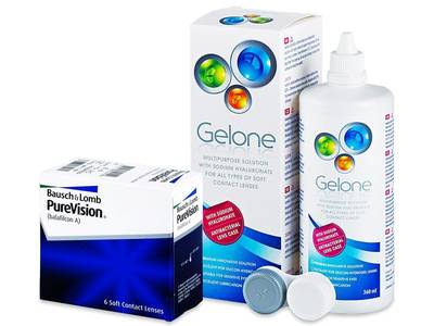 PureVision (6 лещи) + Разтвор Gelone 360 мл.