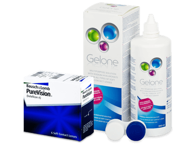 PureVision (6 лещи) + разтвор Gelone 360 ml