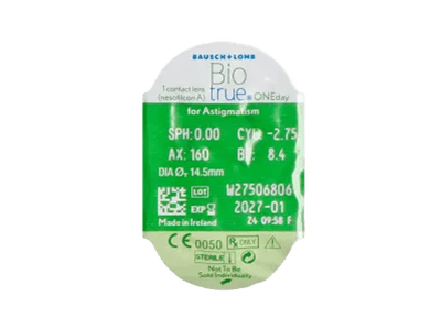 Biotrue ONEday for Astigmatism (30 лещи) - Преглед на блистер