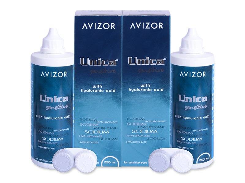 Разтвор Avizor Unica Sensitive 2х 350 ml - Икономичен пакет два разтвора