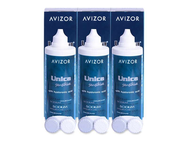 Avizor Unica Sensitive Разтвор 3 х 350 ml  - Икономичен пакет 3 разтвора