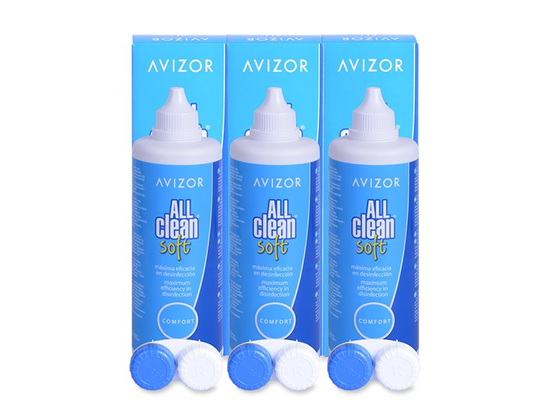 Avizor All Clean Soft разтвор 3 x 350 ml - Икономичен пакет 3 разтвора