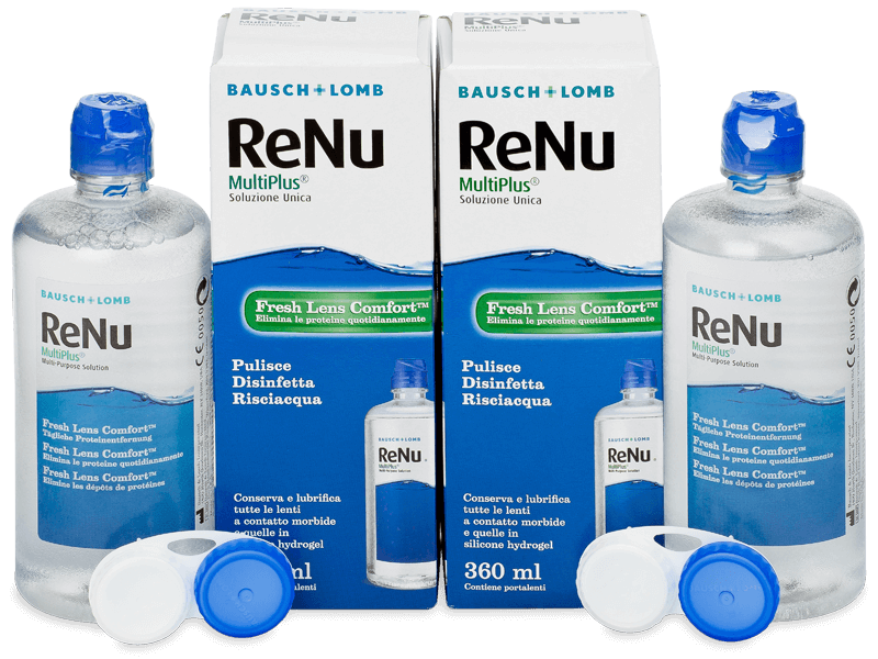 Разтвор ReNu MultiPlus 2 x 360 ml  - Икономичен пакет два разтвора