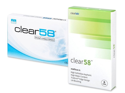 Clear 58 (6 лещи) - Двуседмични контактни лещи