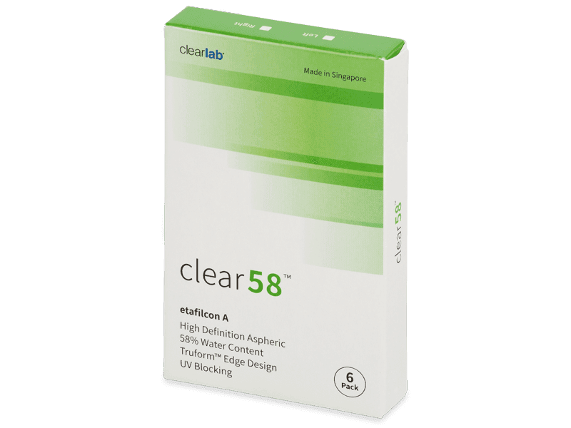 Clear 58 (6 лещи) - Двуседмични контактни лещи