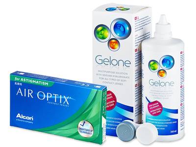 Air Optix for Astigmatism (6 лещи) + разтвор Gelone 360 мл.