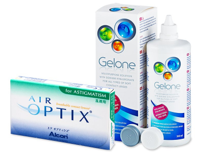 Air Optix for Astigmatism (6 лещи) + разтвор Gelone 360 мл. - По-старт дизайн