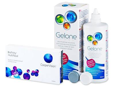 Biofinity Multifocal (3 лещи) + разтвор Gelone 360 мл.