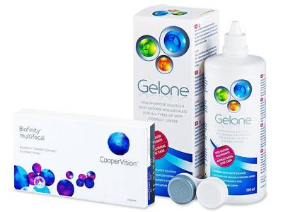 Biofinity Multifocal (6 лещи) + разтвор Gelone 360 мл