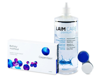 Biofinity Multifocal (3 лещи) + разтвор Laim-Care 400 мл.