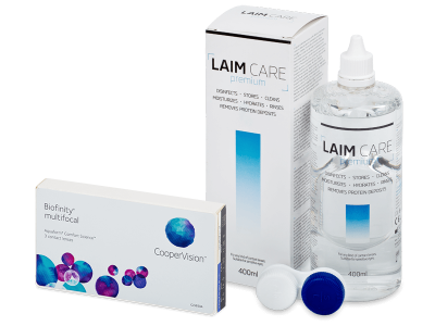 Biofinity Multifocal (3 лещи) + разтвор Laim-Care 400 мл.