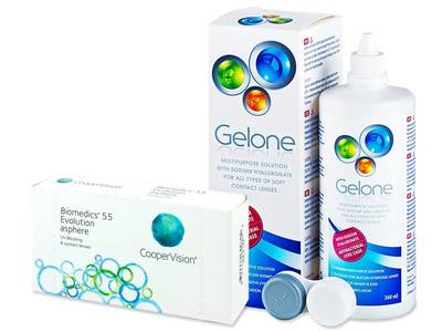 Biomedics 55 Evolution (6 лещи) + разтвор Gelone 360ml