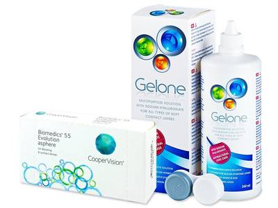 Biomedics 55 Evolution (6 лещи) + разтвор Gelone 360ml