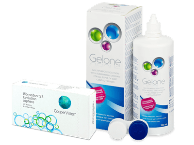 Biomedics 55 Evolution (6 лещи) + разтвор Gelone 360 ml