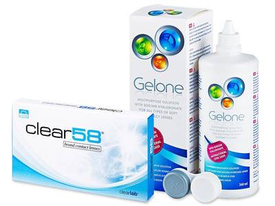 Clear 58 (6 лещи) + разтвор Gelone 360 мл. - По-старт дизайн