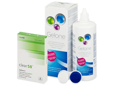 Clear 58 (6 лещи) + разтвор Gelone 360 ml