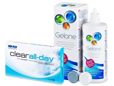 Clear All-Day (6 лещи) + разтвор Gelone 360 мл. - Пакет на оферта