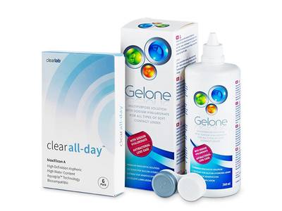 Clear All-Day (6 лещи) + разтвор Gelone 360 мл. - Пакет на оферта