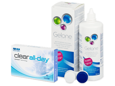 Clear All-Day (6 лещи) + разтвор Gelone 360 ml
