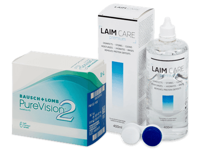 PureVision 2 (6 лещи) + разтвор Laim Care 400 ml