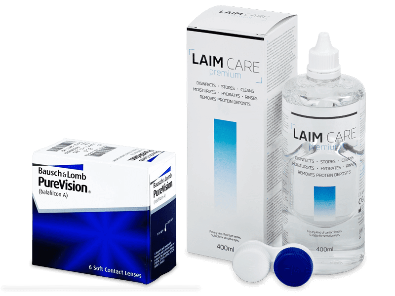 PureVision (6 лещи) + разтвор Laim Care 400 ml - Пакет на оферта