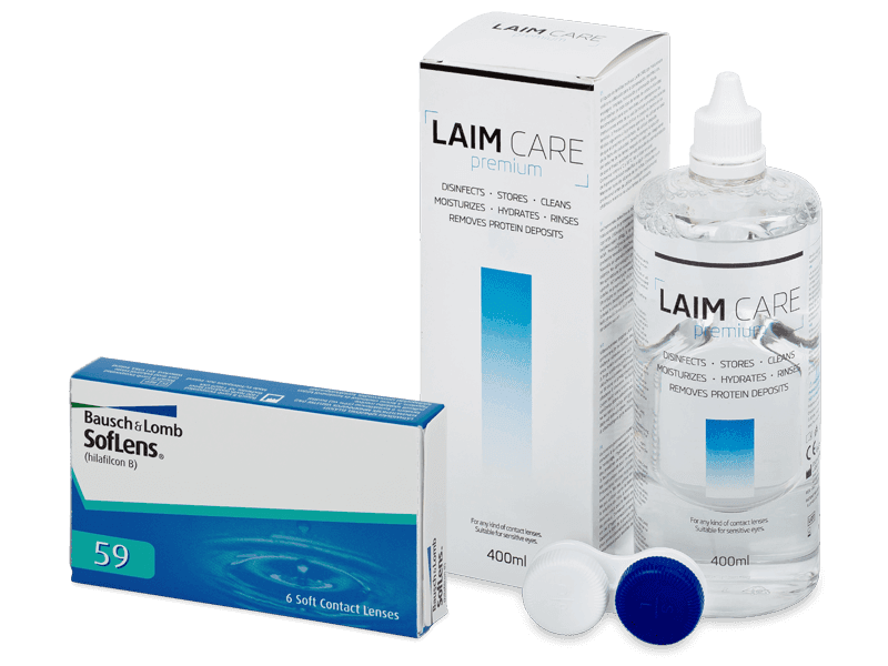 SofLens 59 (6 лещи) + разтвор Laim Care 400 ml - Пакет на оферта
