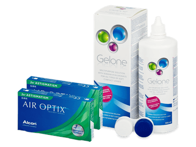 Air Optix for Astigmatism (2x3 лещи) + разтвор Gelone 360 ml