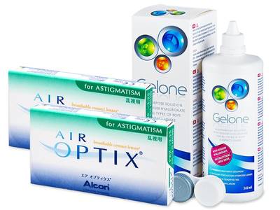 Air Optix for Astigmatism (2x3 лещи) + разтвор Gelone 360 мл. - По-старт дизайн