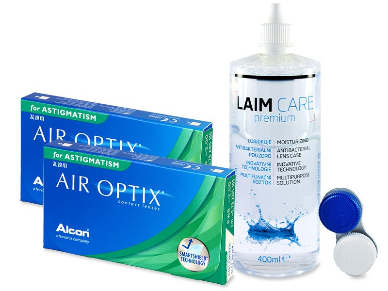 Air Optix for Astigmatism (2x3 лещи) + разтвор Laim-Care 400 мл. - Пакет на оферта