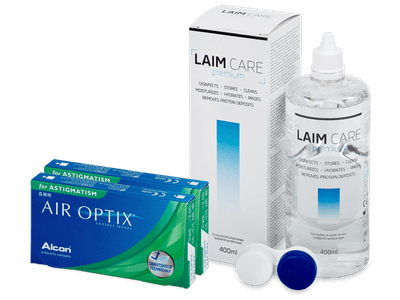 Air Optix for Astigmatism (2x3 лещи) + разтвор Laim-Care 400 мл.