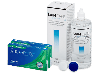 Air Optix for Astigmatism (2x3 лещи) + разтвор Laim-Care 400 мл.