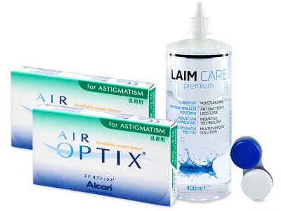 Air Optix for Astigmatism (2x3 лещи) + разтвор Laim-Care 400 мл. - По-старт дизайн