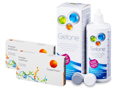 Proclear Multifocal (2x3 лещи) + разтвор Gelone 360 мл.