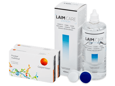 Proclear Multifocal (2x3 лещи) + разтвор Laim-Care 400 мл.