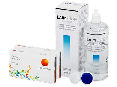 Proclear Multifocal (2x3 лещи) + разтвор Laim-Care 400 мл.