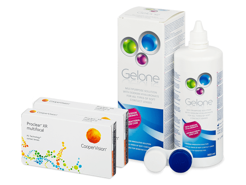 Proclear Multifocal XR (2x3 лещи) + разтвор Gelone 360 ml - Пакет на оферта