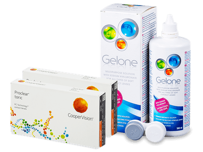 Proclear Toric XR (2x3 лещи) + разтвор Gelone 360ml