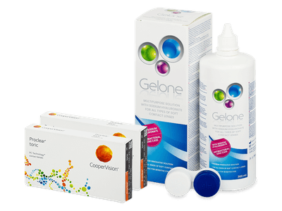 Proclear Toric XR (2x3 лещи) + разтвор Gelone 360 ml
