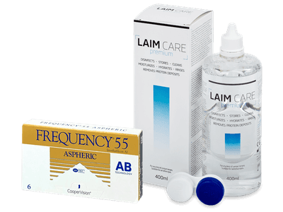 Frequency 55 Aspheric (6 лещи) + разтвор Laim-Care 400 мл.