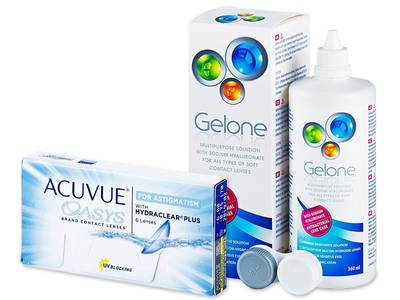 Acuvue Oasys for Astigmatism (6 лещи) + разтвор Gelone 360 мл