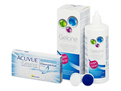 Acuvue Oasys for Astigmatism (6 лещи) + разтвор Gelone 360 ml