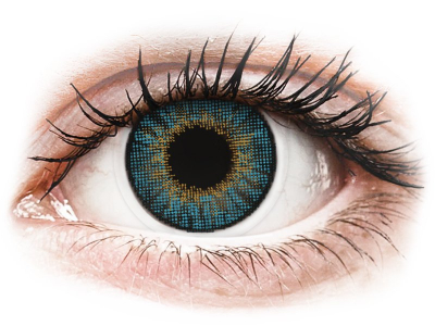 Сини (Blue) - Air Optix Colors - с диоптър (2 лещи) - Coloured contact lenses