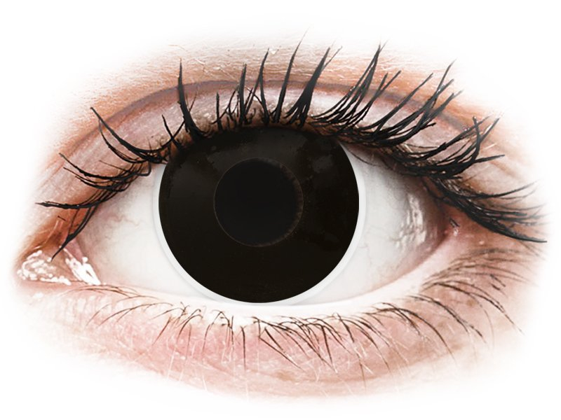 ColourVUE Crazy Lens - BlackOut - без диоптър (2 лещи) - Coloured contact lenses