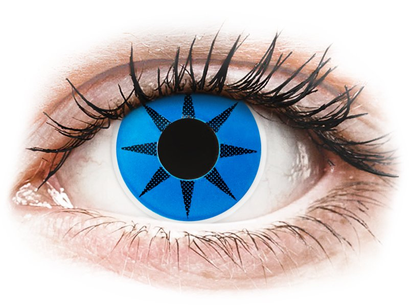 ColourVUE Crazy Lens - Blue Star - без диоптър (2 лещи) - Coloured contact lenses
