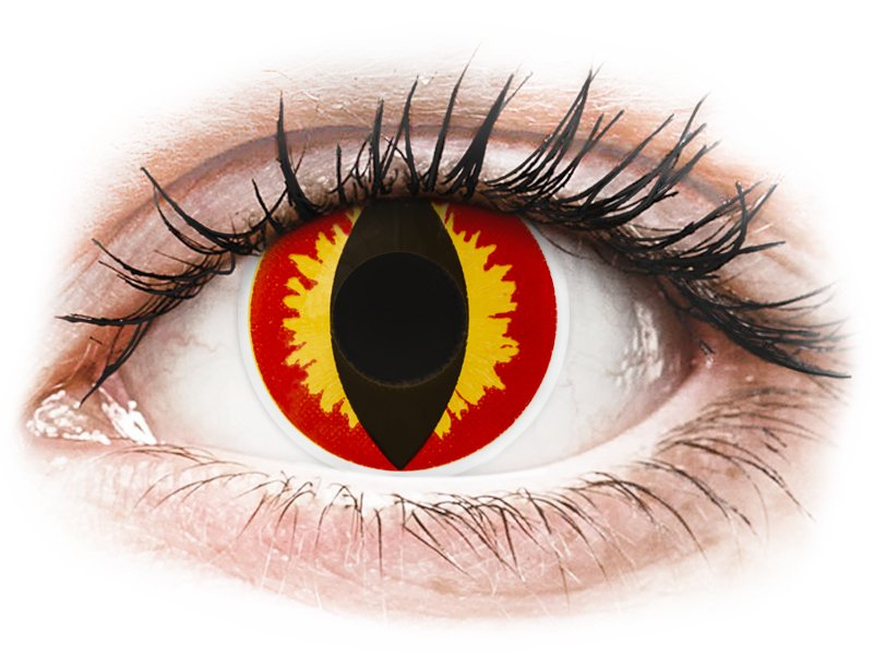 ColourVUE Crazy Lens - Dragon Eyes - без диоптър (2 лещи) - Coloured contact lenses