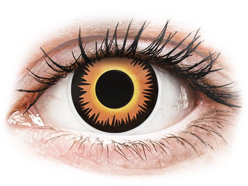 ColourVUE Crazy Lens - Orange Werewolf - без диоптър (2 лещи) - Coloured contact lenses