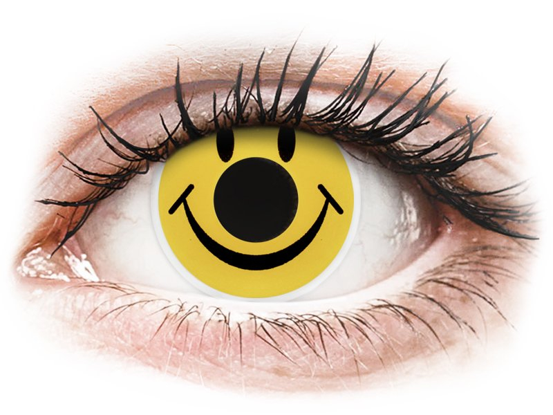 ColourVUE Crazy Lens - Smiley - без диоптър (2 лещи) - Coloured contact lenses