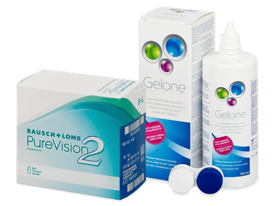 PureVision 2 (6 лещи) + разтвор Gelone 360 ml