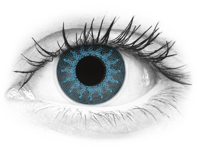 Сини (Solar Blue) - ColourVUE Crazy Lens - с диоптър (2 лещи)