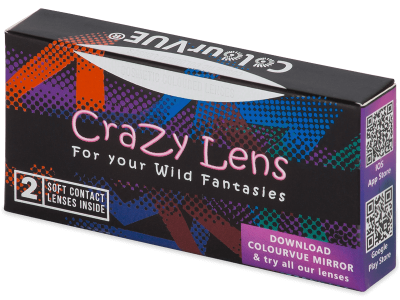Бели Зомби (White Zombie) - ColourVUE Crazy Lens - с диоптър (2 лещи) - Coloured contact lenses